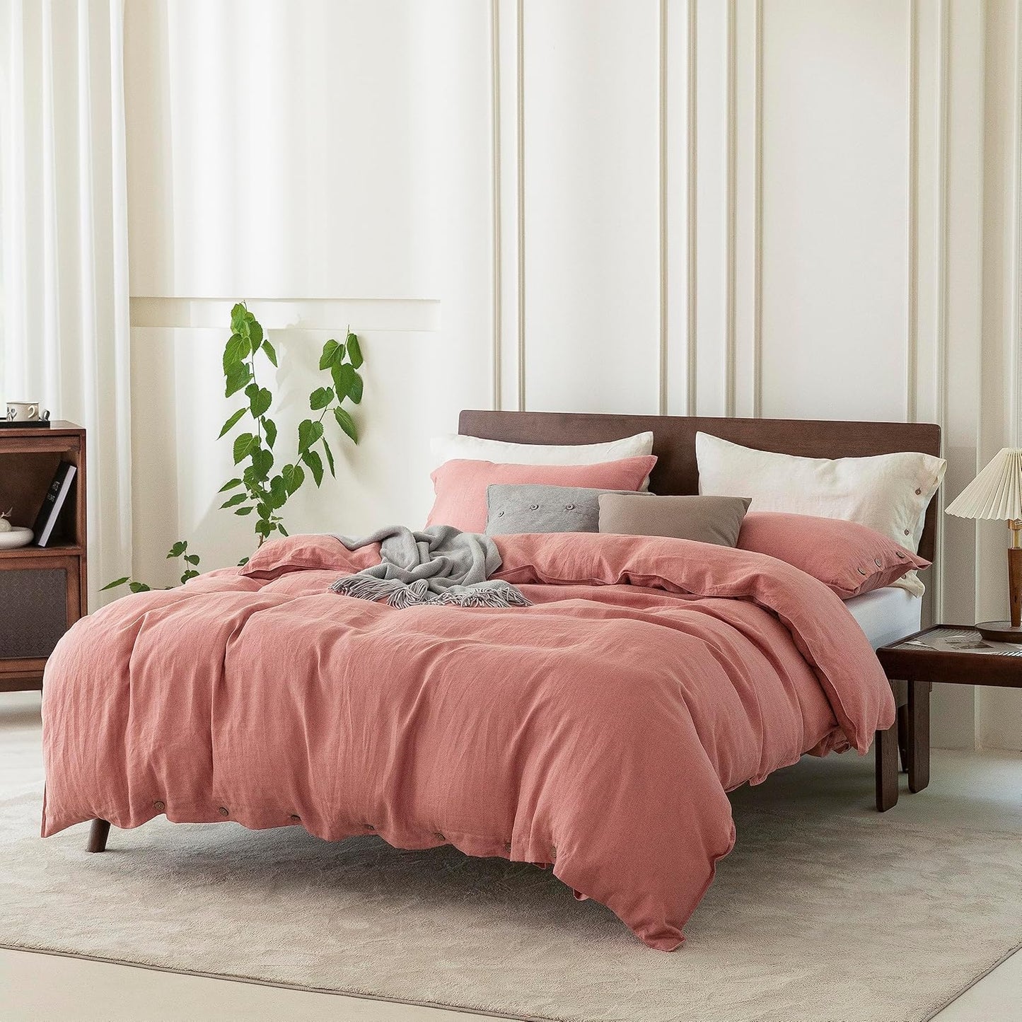 Luxury Cotton Duvet Cover Set – Soft Pink, Breathable & Stylish Bedding with pillow
