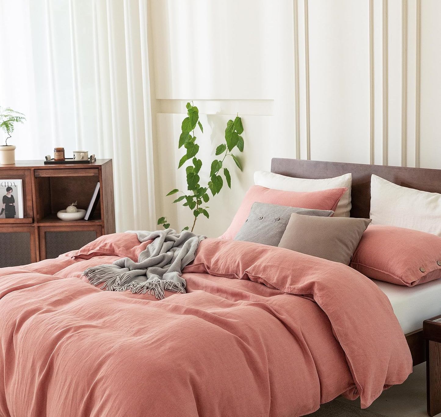 Luxury Cotton Duvet Cover Set – Soft Pink, Breathable & Stylish Bedding with pillow