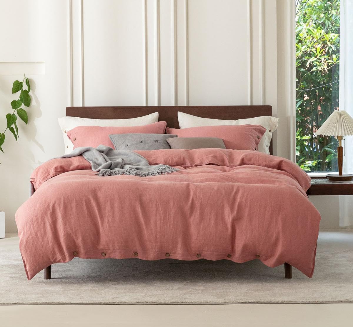 Luxury Cotton Duvet Cover Set – Soft Pink, Breathable & Stylish Bedding with pillow